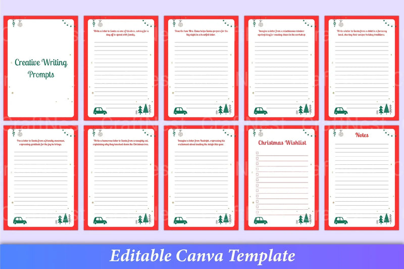 Letters to Santa with Writing Prompts - CraftNest - Digital Crafting and Art