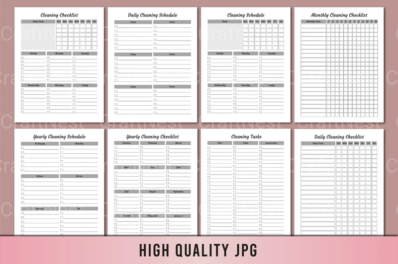 Ultimate Cleaning Planner for Organized Living - CraftNest - Digital Crafting and Art