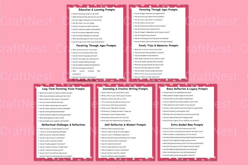 Guided Mom Question Prompts for Meaningful Conversations - CraftNest - Digital Crafting and Art