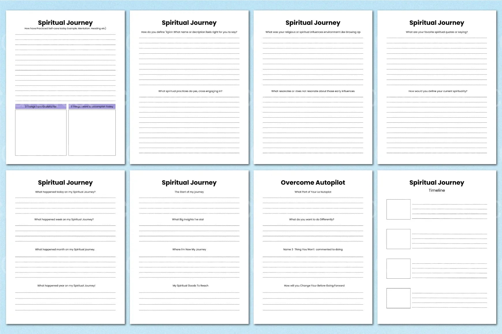 Spiritual Awakening Workbook for Personal Growth - CraftNest - Digital Crafting and Art