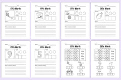 Kindergarten CVCE Workbook for Early Literacy Skills - CraftNest - Digital Crafting and Art