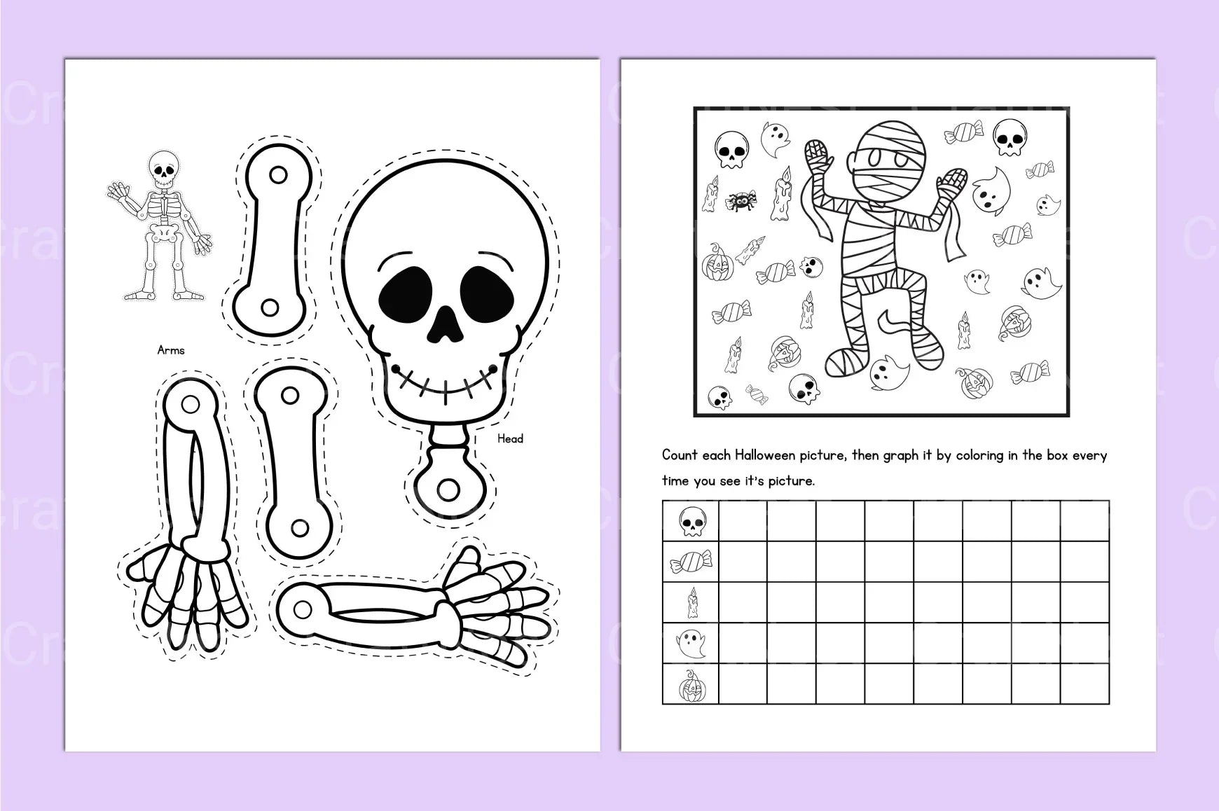 Halloween Activity Book for Kids - CraftNest - Digital Crafting and Art