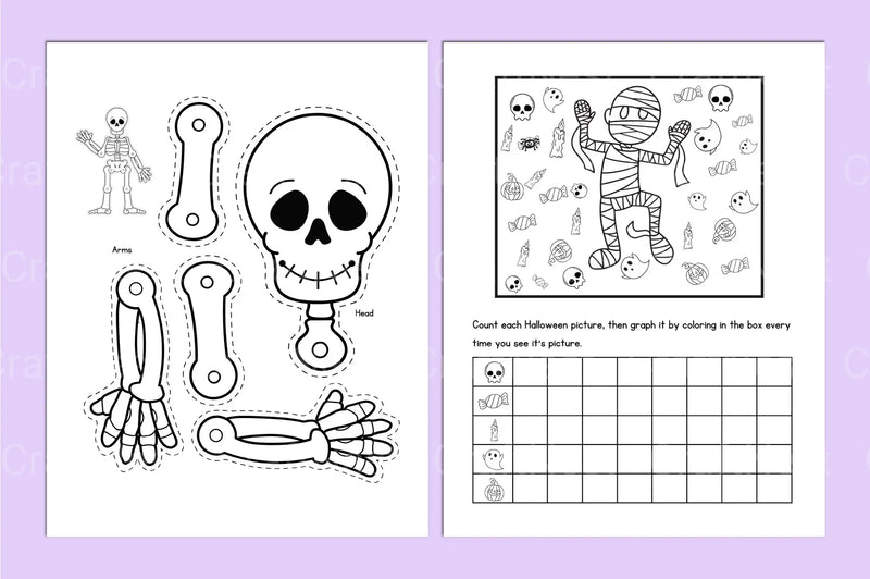 Halloween Activity Book for Kids - CraftNest - Digital Crafting and Art