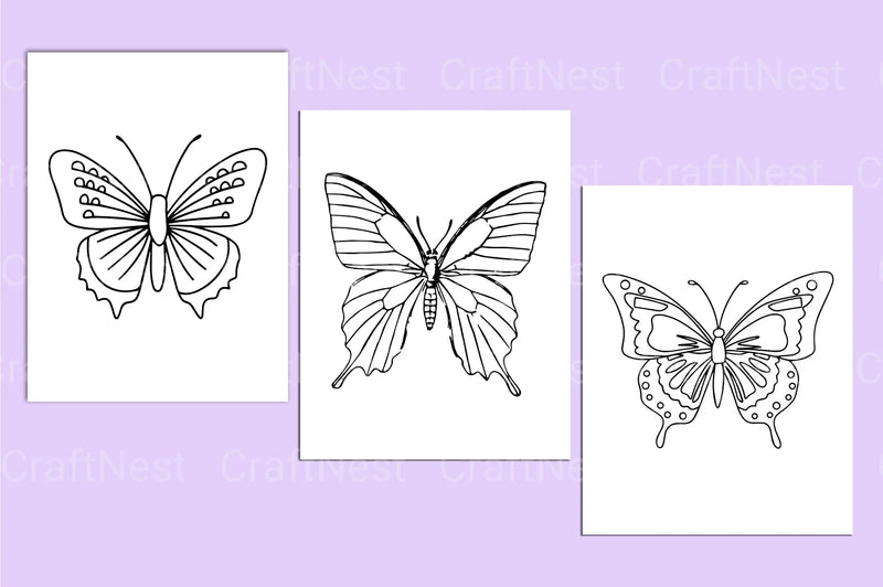 Butterfly Coloring Page - CraftNest - Digital Crafting and Art