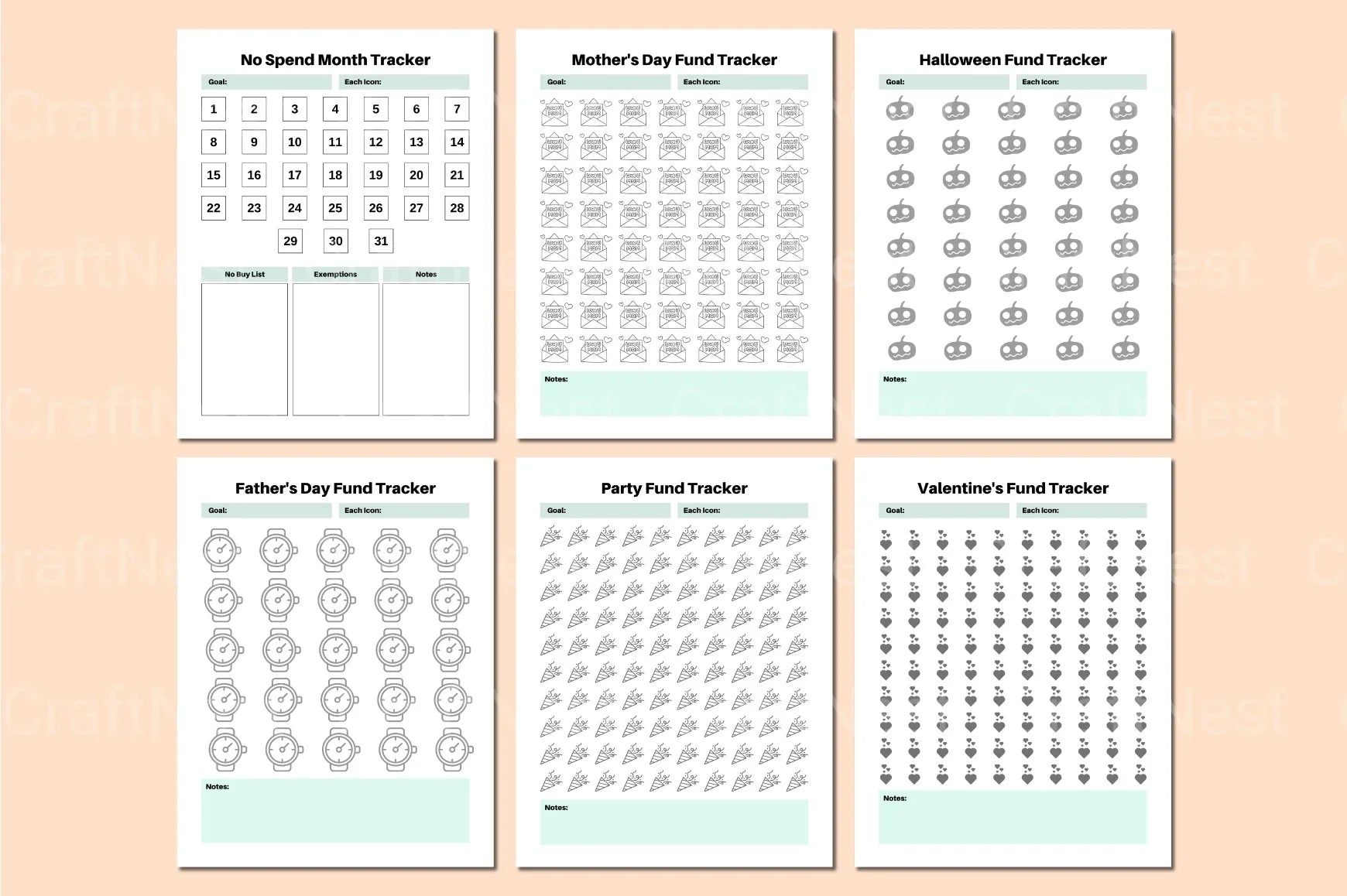 Efficient Saving Tracker for Budget Management - CraftNest - Digital Crafting and Art