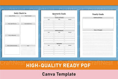 Self Care Wellness Planner Template on Canva - CraftNest - Digital Crafting and Art