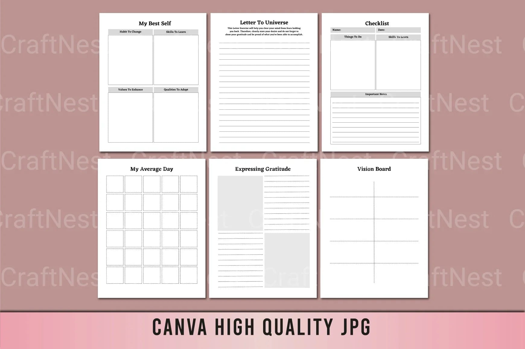 Vision Board Planner - CraftNest - Digital Crafting and Art