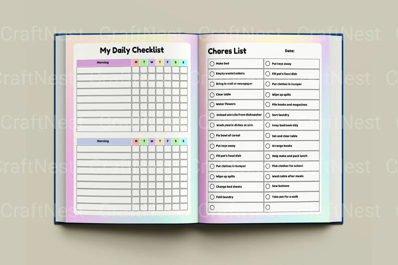Chore Chart for Kids: Fun and Effective Organization Tool - CraftNest - Digital Crafting and Art