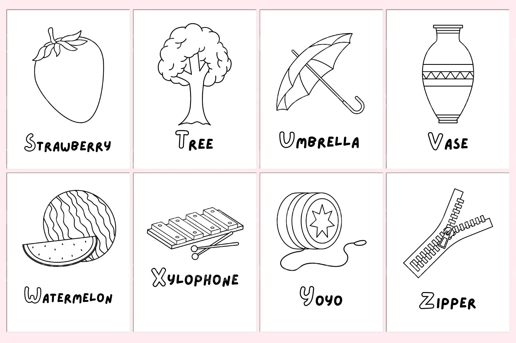 Alphabet Coloring Book for Kids - CraftNest - Digital Crafting and Art