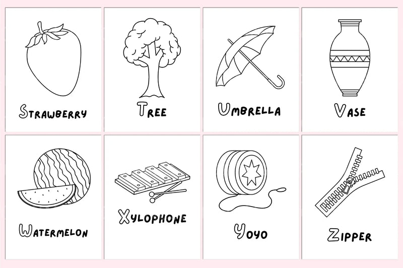 Alphabet Coloring Book for Kids - CraftNest - Digital Crafting and Art