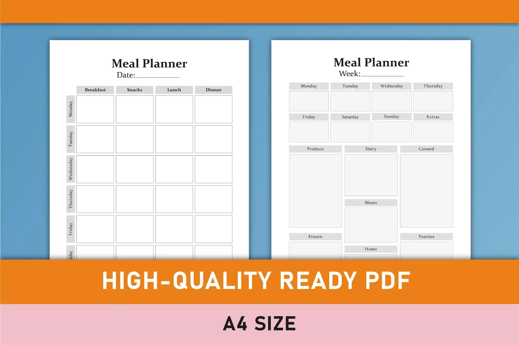 Meal Planner - CraftNest - Digital Crafting and Art