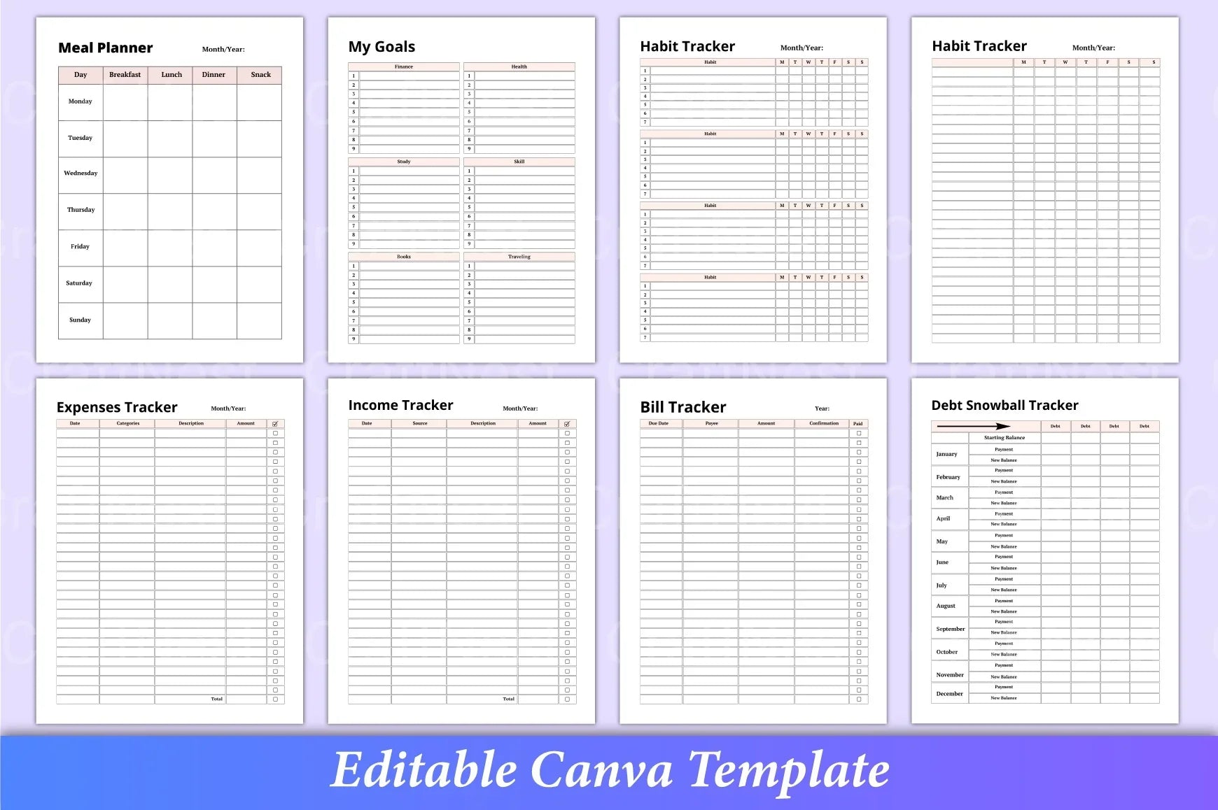 Ultimate Planner Template Canva - CraftNest - Digital Crafting and Art