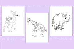 Cute Animals Coloring Book - CraftNest - Digital Crafting and Art