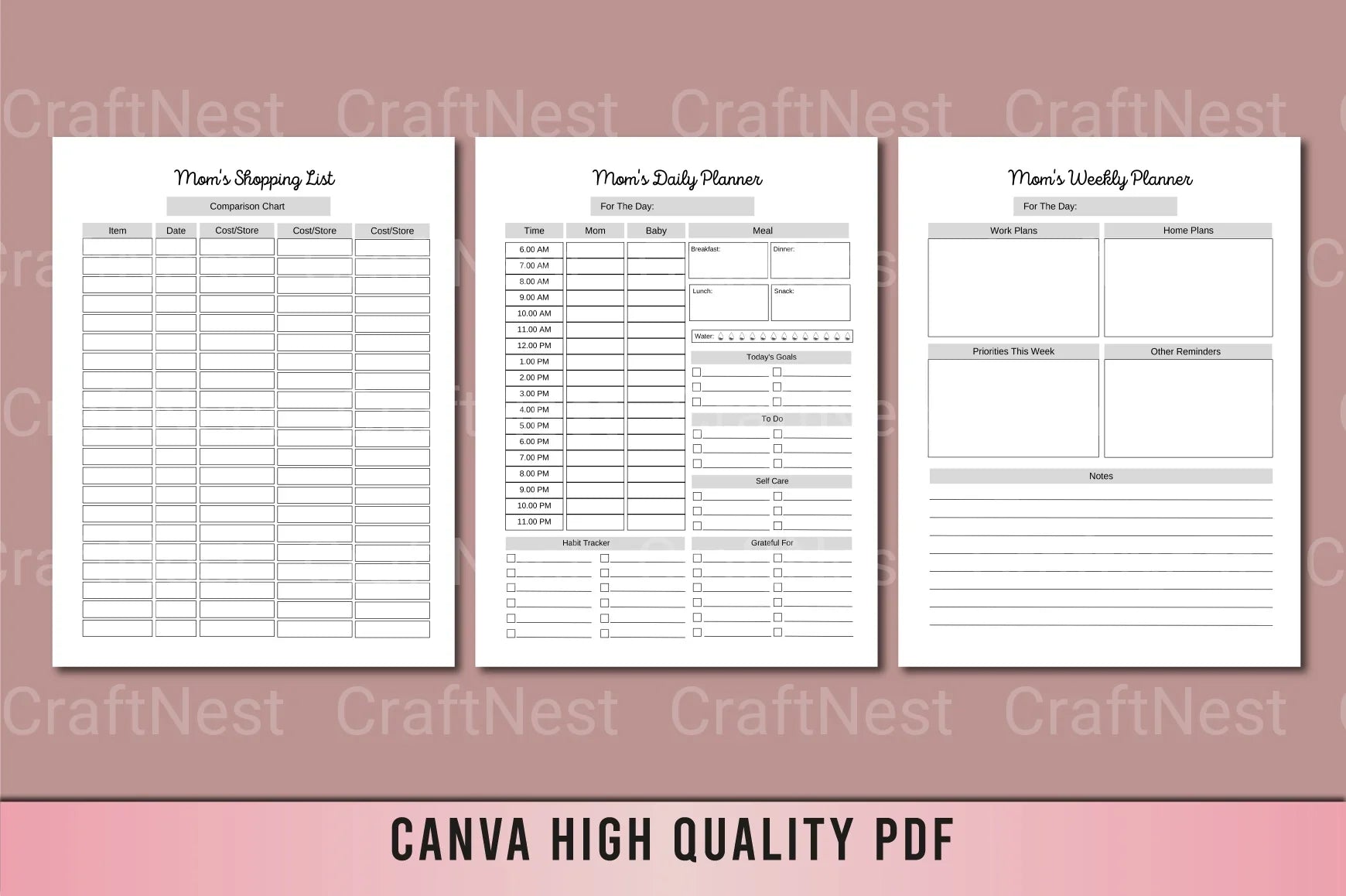 Ultimate Mom Planner for Busy Moms - CraftNest - Digital Crafting and Art