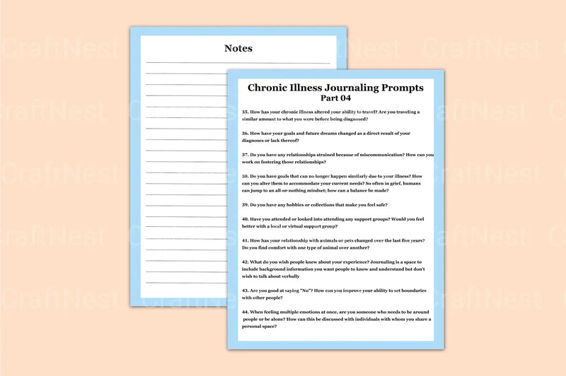 Chronic Illness Reflection Prompts for Personal Growth - CraftNest - Digital Crafting and Art