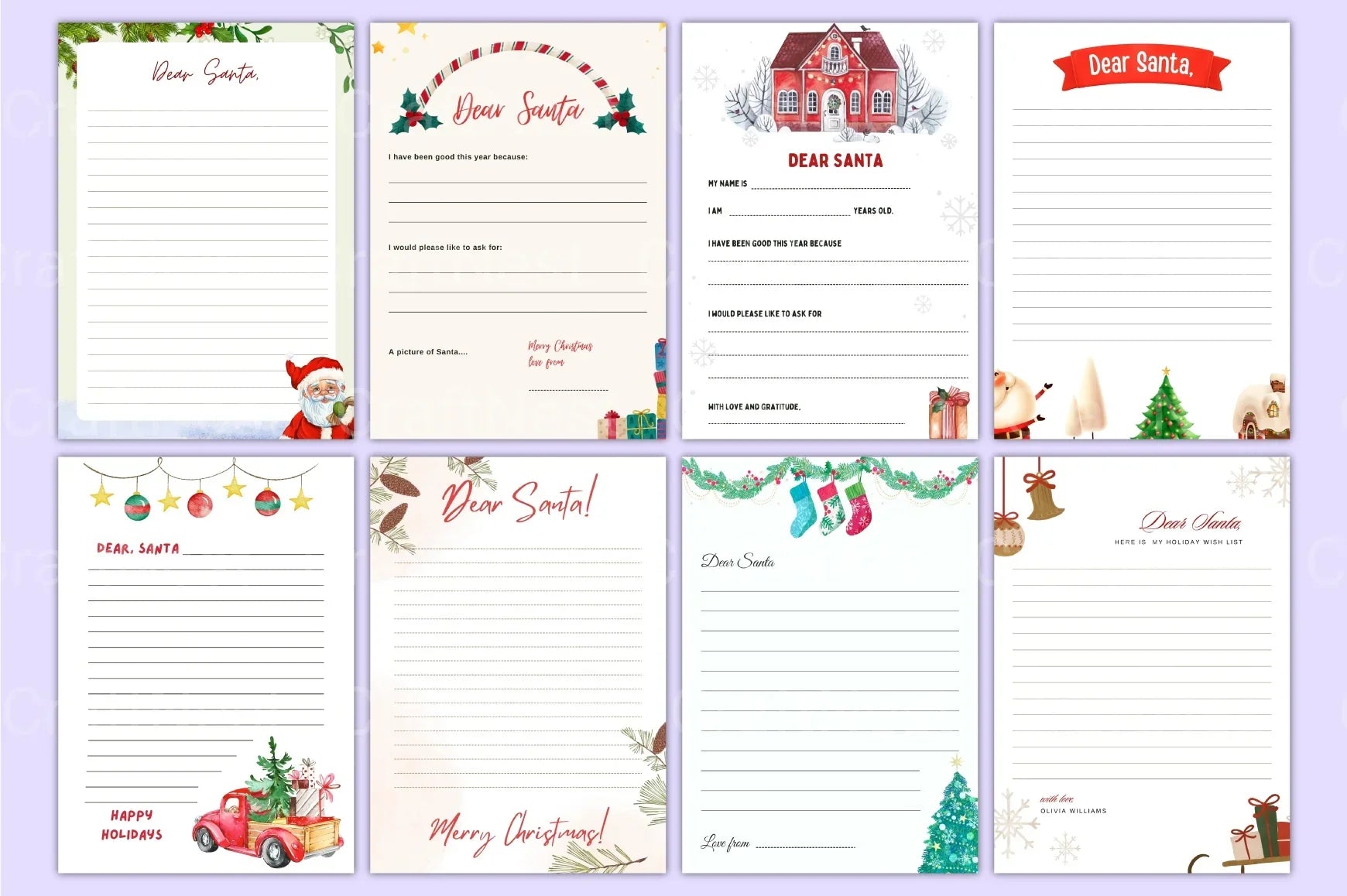 Mega Letter to Santa Template - CraftNest - Digital Crafting and Art