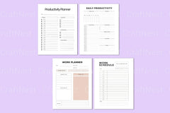 Productivity Work Planner - CraftNest - Digital Crafting and Art