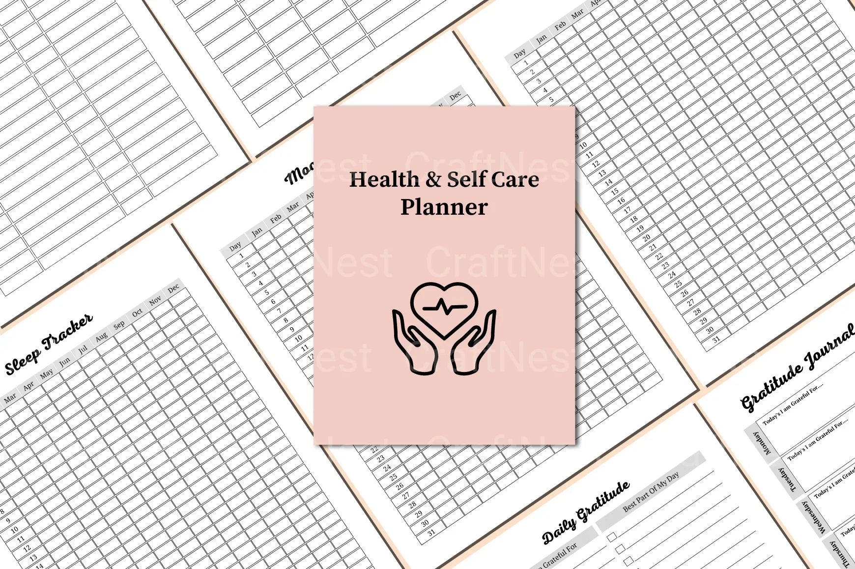 Health Self-Care Planner - CraftNest - Digital Crafting and Art