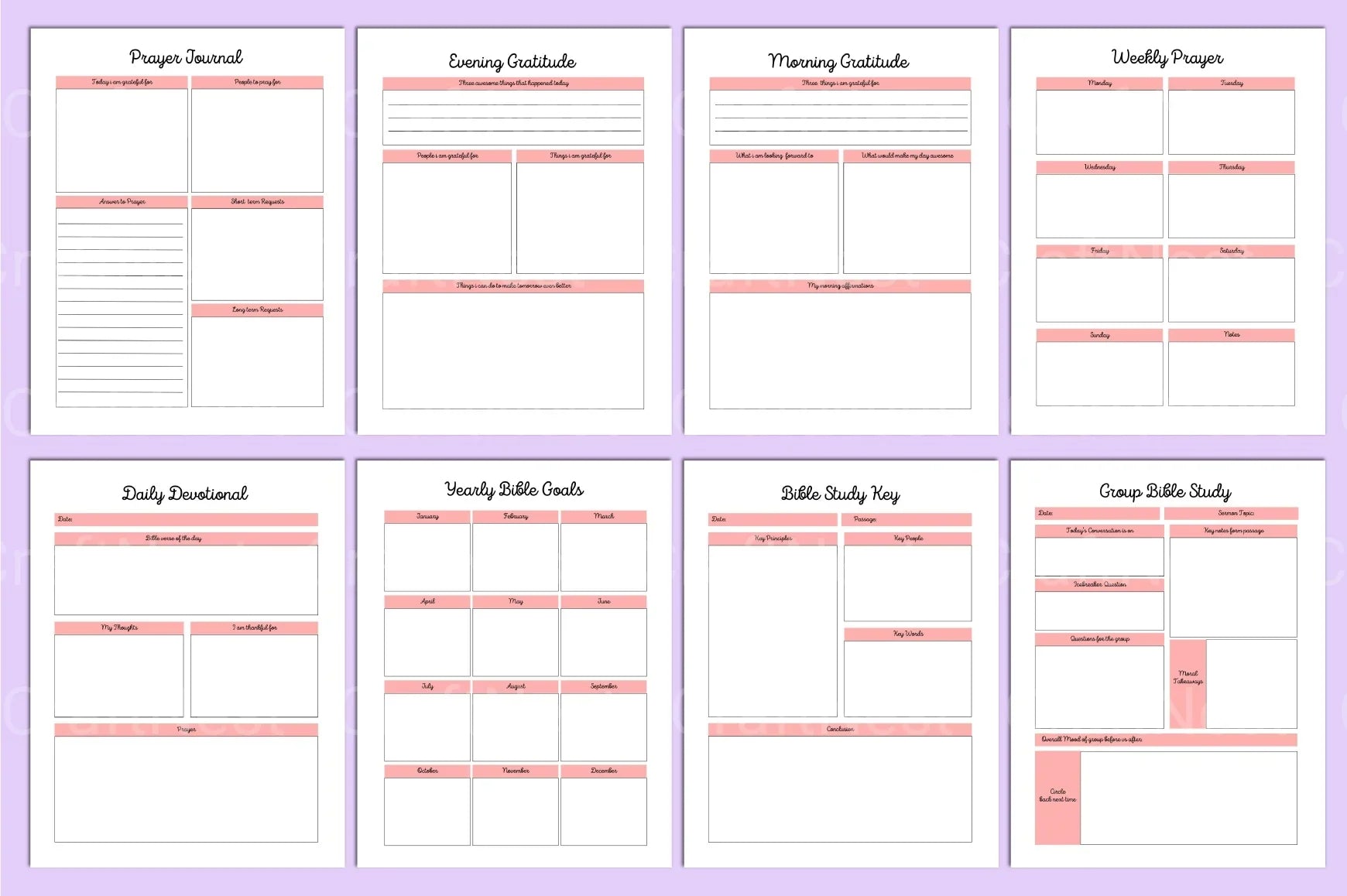 Prayer Devotional Planner for Spiritual Growth - CraftNest - Digital Crafting and Art