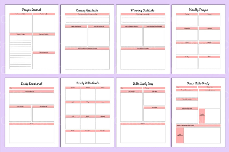 Prayer Devotional Planner for Spiritual Growth - CraftNest - Digital Crafting and Art