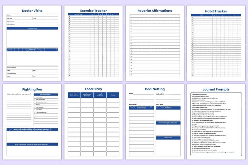 Mental Health Planner for Wellness and Self-Care - CraftNest - Digital Crafting and Art