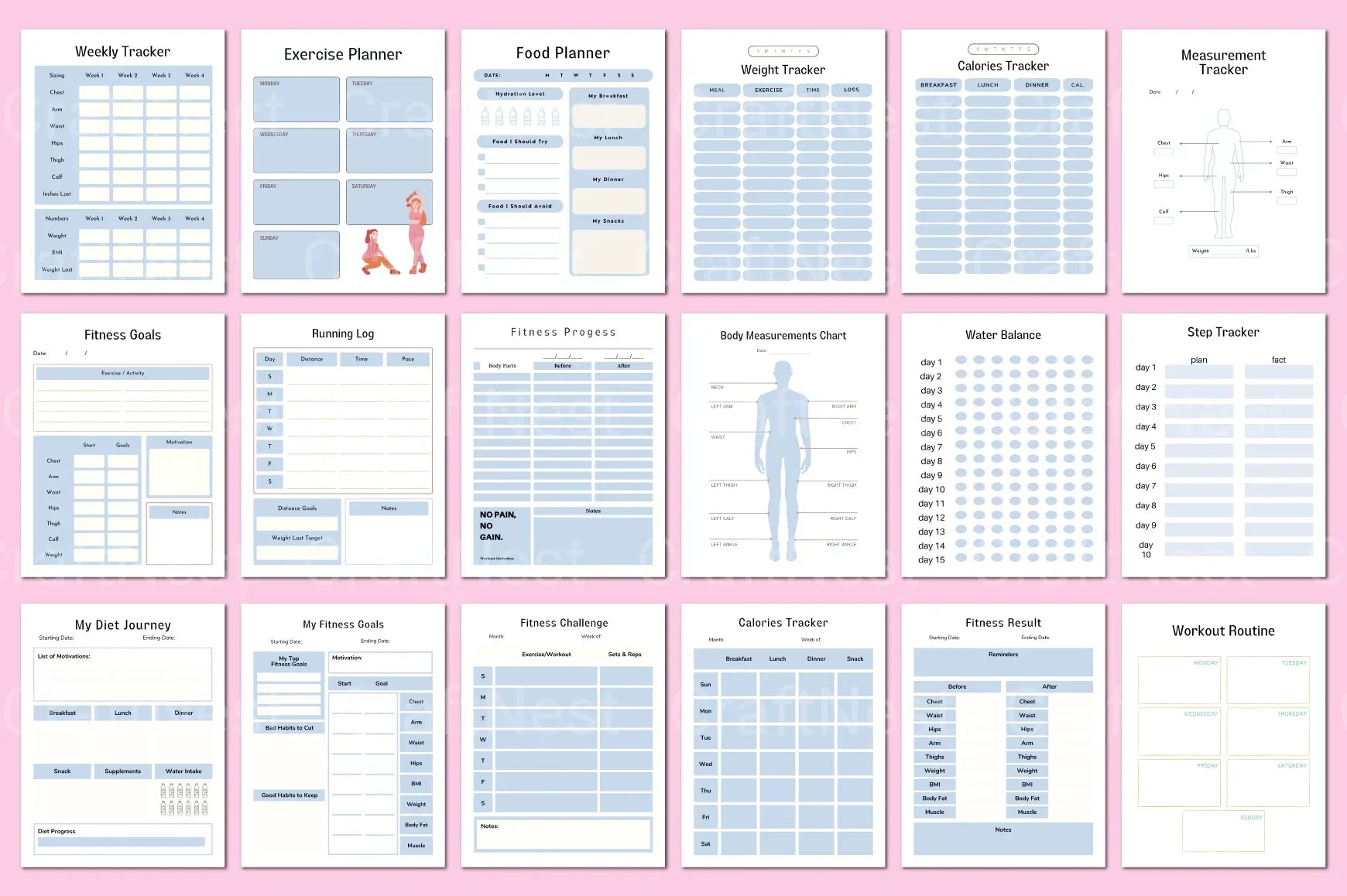 Fitness Planner Guide - CraftNest - Digital Crafting and Art