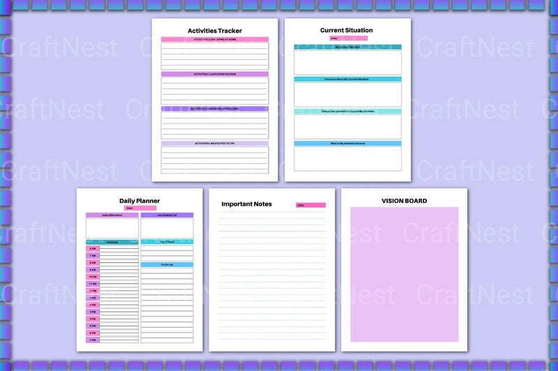 Depression Workbook: A Guide to Mental Wellness - CraftNest - Digital Crafting and Art