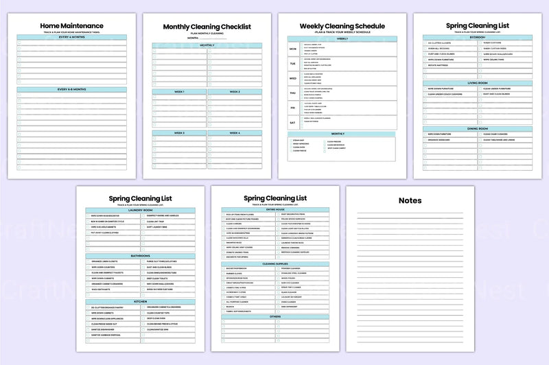 Cleaning Planner 2023 - CraftNest - Digital Crafting and Art
