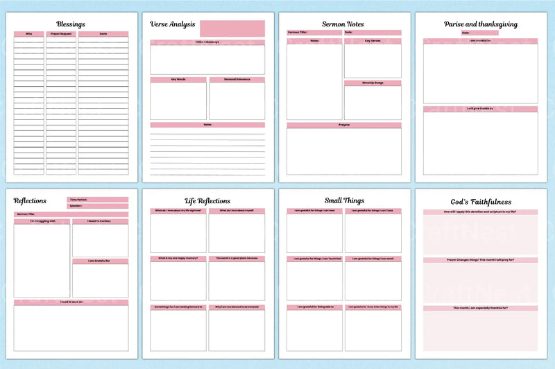 Devotional Planner for Spiritual Growth - CraftNest - Digital Crafting and Art
