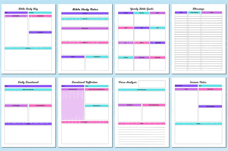 Bible Devotional Planner for Spiritual Growth - CraftNest - Digital Crafting and Art