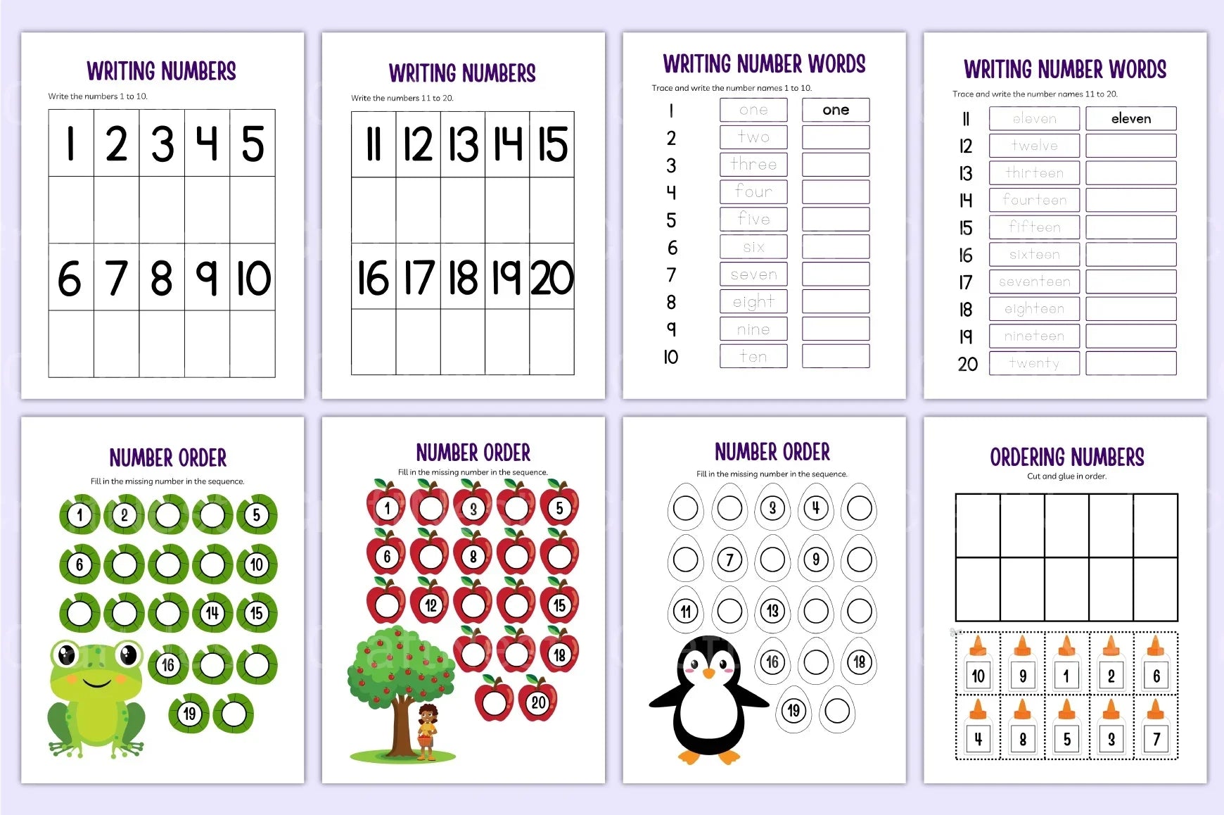 Kindergarten Numbers Workbook for Early Learning - CraftNest - Digital Crafting and Art
