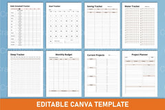 Happy Life Planner Canva Interior - CraftNest - Digital Crafting and Art