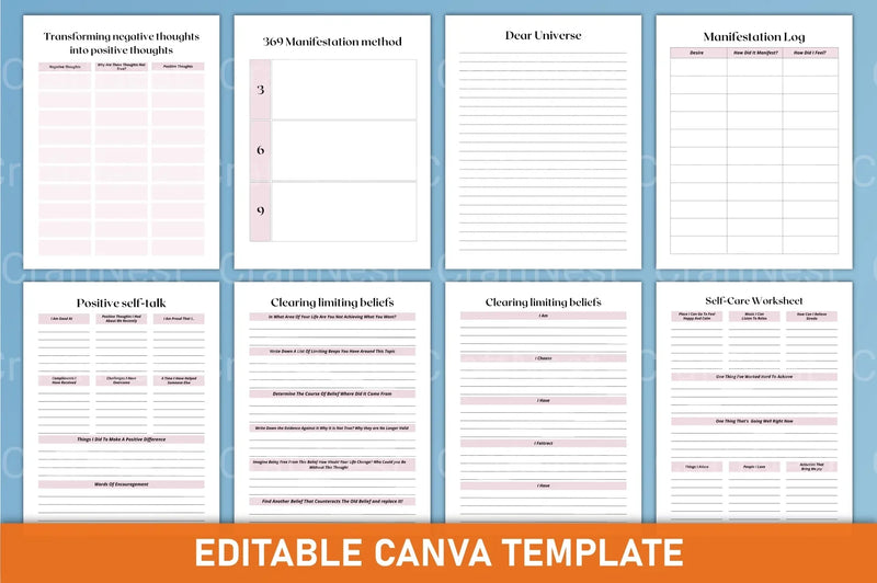 Manifestation Canva Template for Creative Designs - CraftNest - Digital Crafting and Art