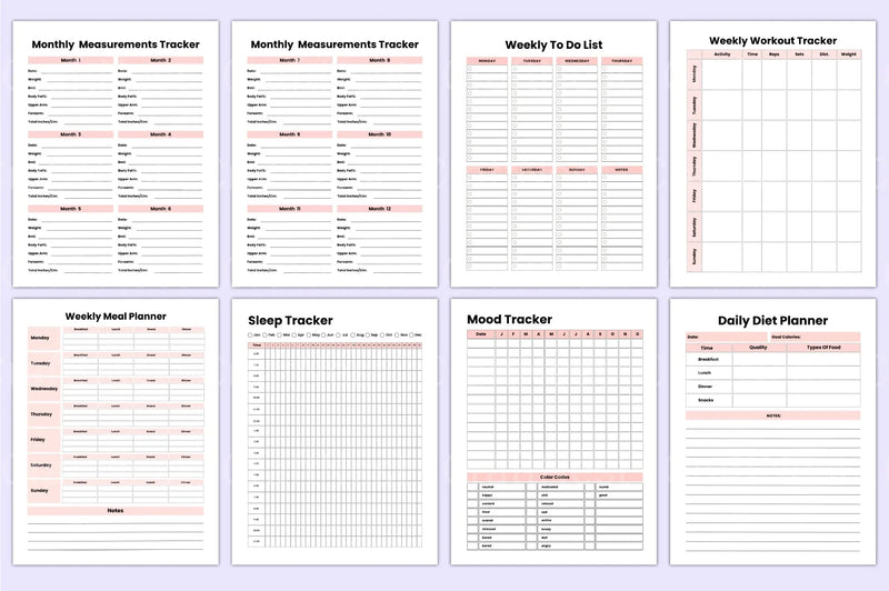 Weight Loss Planner for Effective Results - CraftNest - Digital Crafting and Art