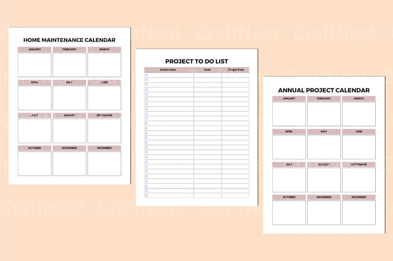Home Maintenance Planner Guide - CraftNest - Digital Crafting and Art