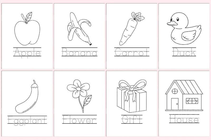 Alphabet Coloring Book for Kids - CraftNest - Digital Crafting and Art