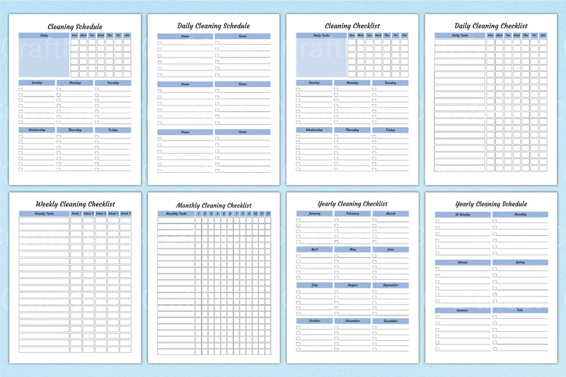 Efficient Cleaning Planner for Organized Homes - CraftNest - Digital Crafting and Art