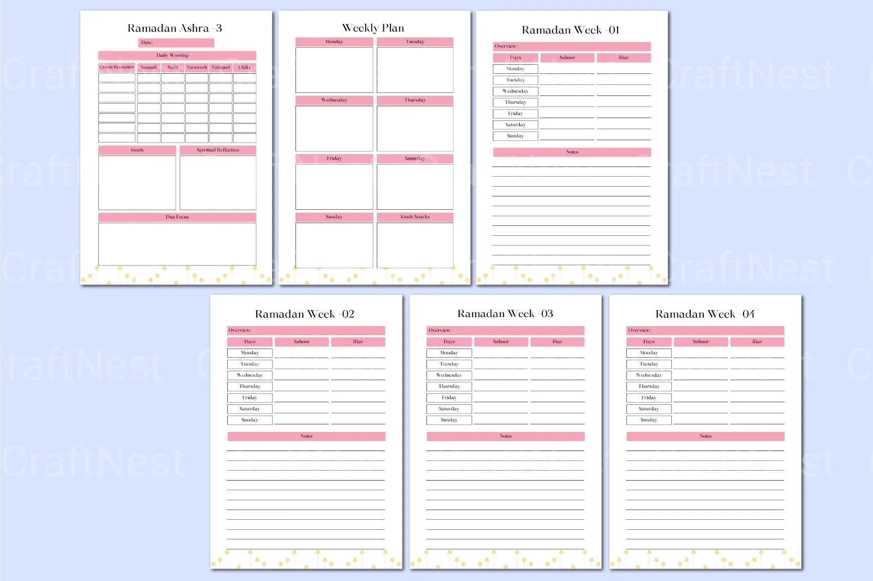 Ramadan Planner Template on Canva - CraftNest - Digital Crafting and Art