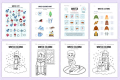 Kindergarten Winter Workbook Activities - CraftNest - Digital Crafting and Art