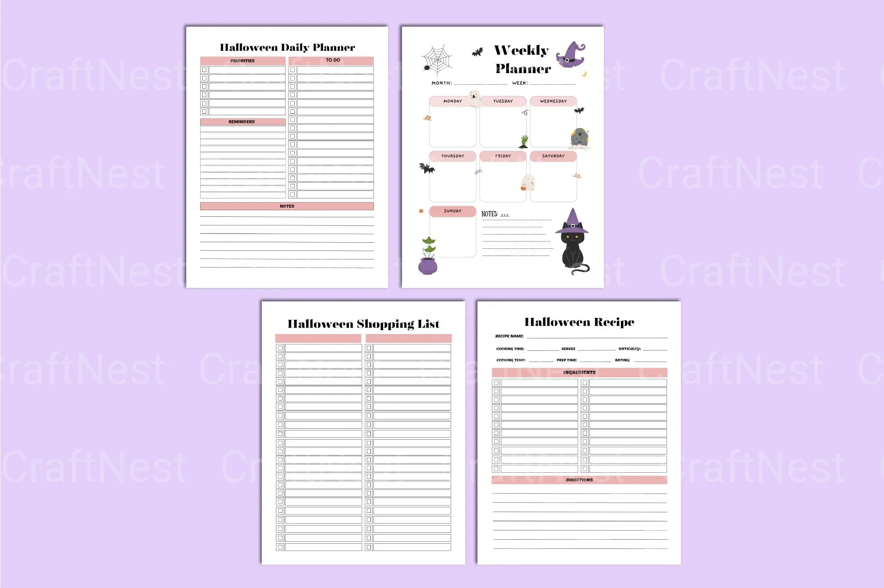 Halloween Planner Guide - CraftNest - Digital Crafting and Art