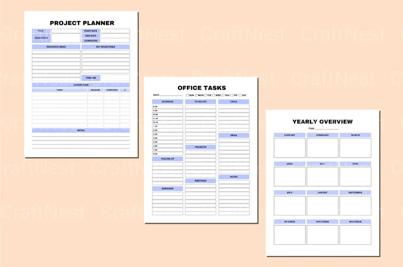 Office Tasks Planner - CraftNest - Digital Crafting and Art