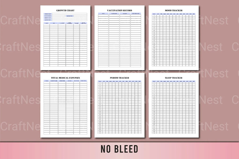 Medical Planner Template - CraftNest - Digital Crafting and Art