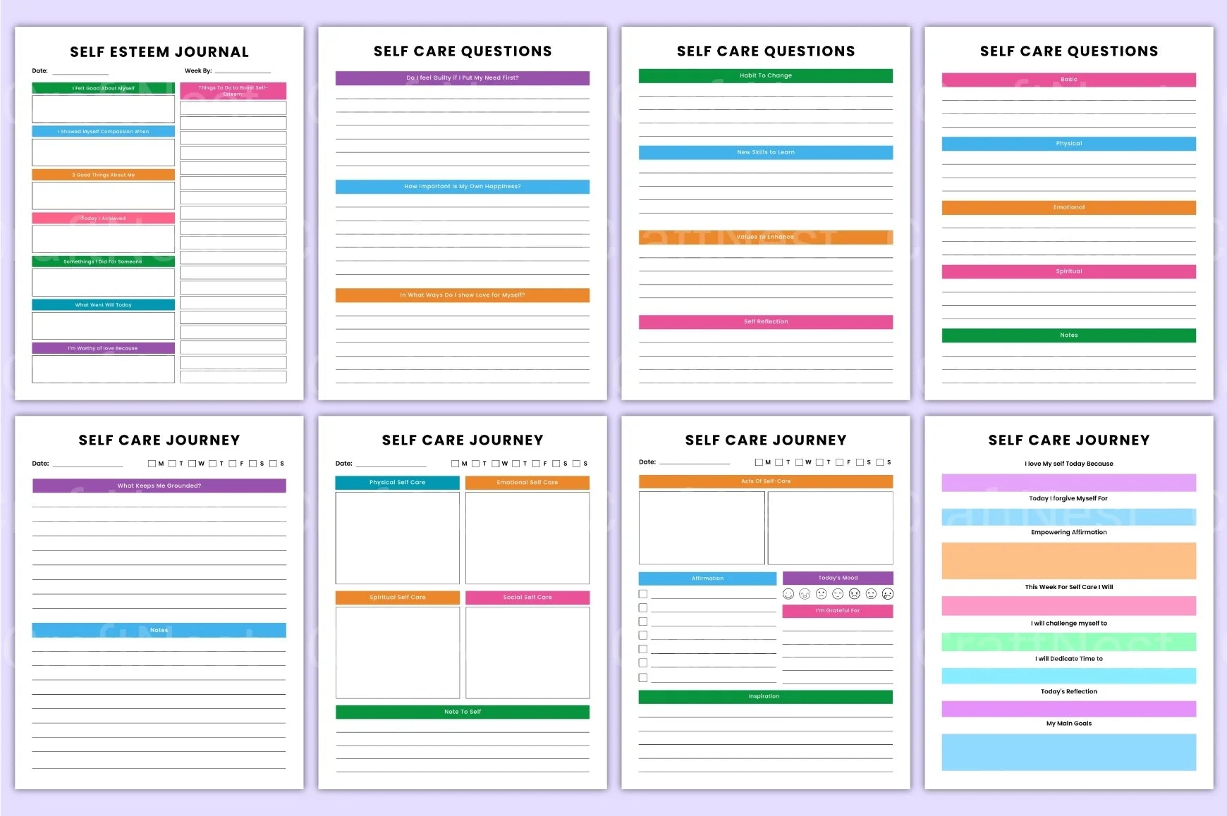 Self Discovery Workbook for Personal Growth - CraftNest - Digital Crafting and Art