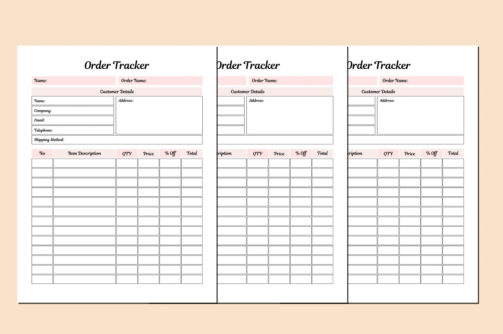 Order Tracker Planner  Bundle - CraftNest - Digital Crafting and Art