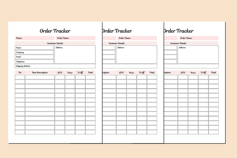 Order Tracker Planner  Bundle - CraftNest - Digital Crafting and Art