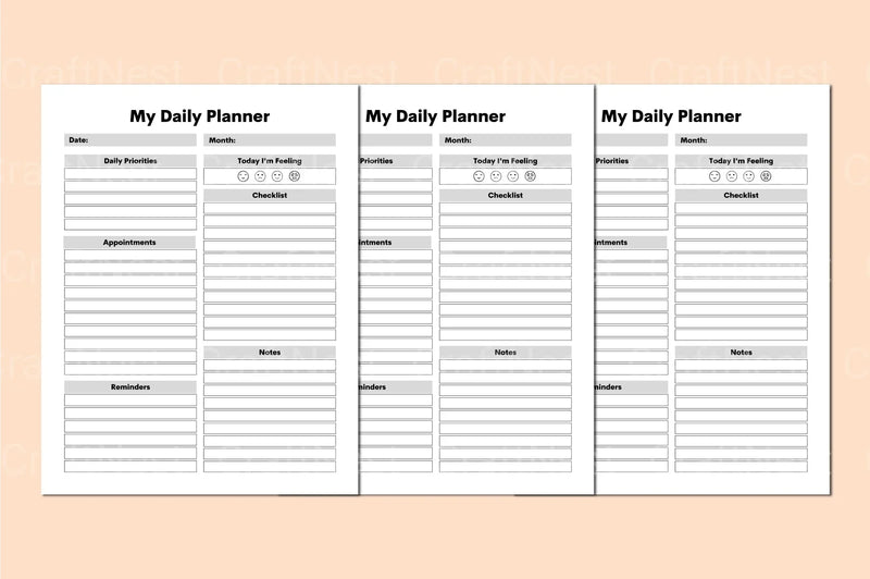 ADHD Productivity Planner - CraftNest - Digital Crafting and Art