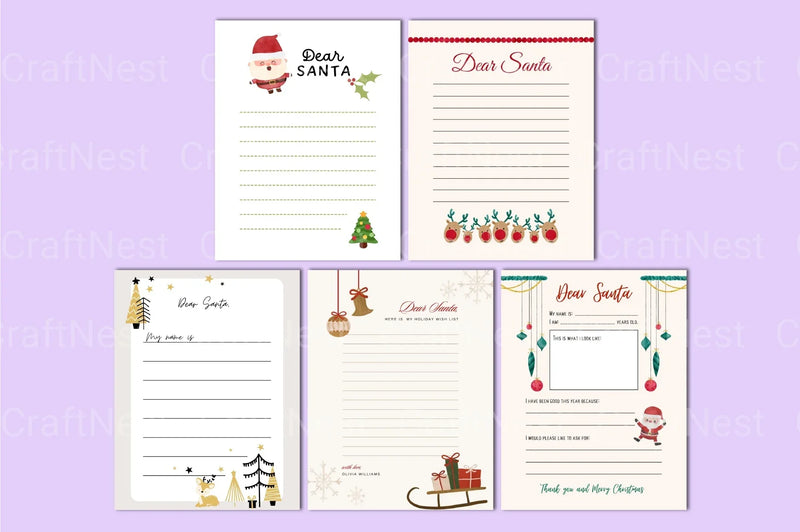 Santa Letter Template for Christmas - CraftNest - Digital Crafting and Art