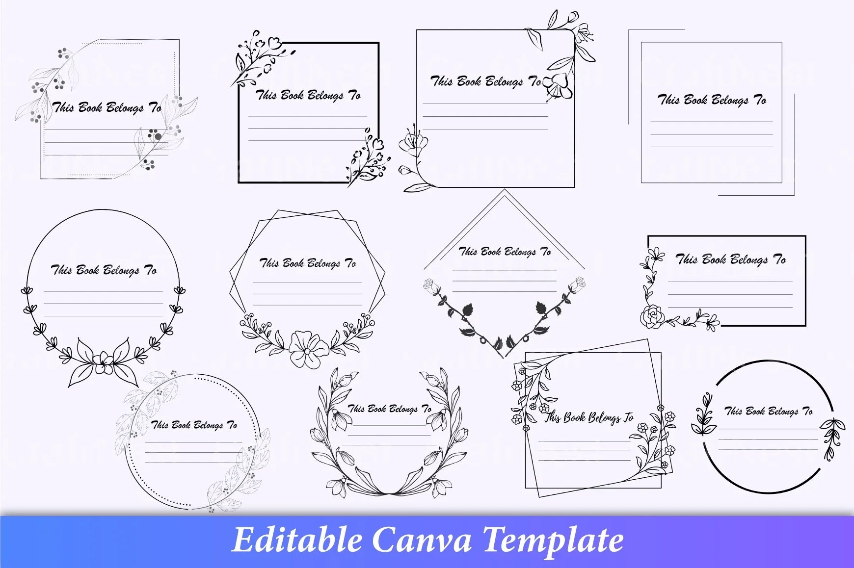 This Book Belongs To: Personalized Bookplate Design - CraftNest - Digital Crafting and Art
