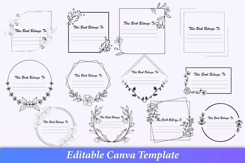 This Book Belongs To: Personalized Bookplate Design - CraftNest - Digital Crafting and Art