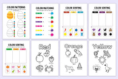 Kindergarten Colors Workbook for Kids - CraftNest - Digital Crafting and Art
